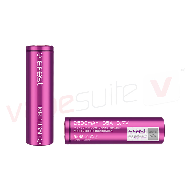 Product Image Of IMR 18650 2500mAh 35A Flat Top Battery by Efest